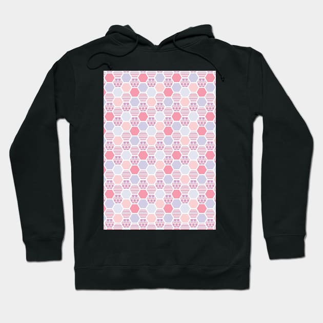 Hexagon Pastel Pattern Hoodie by Eliza-Grace